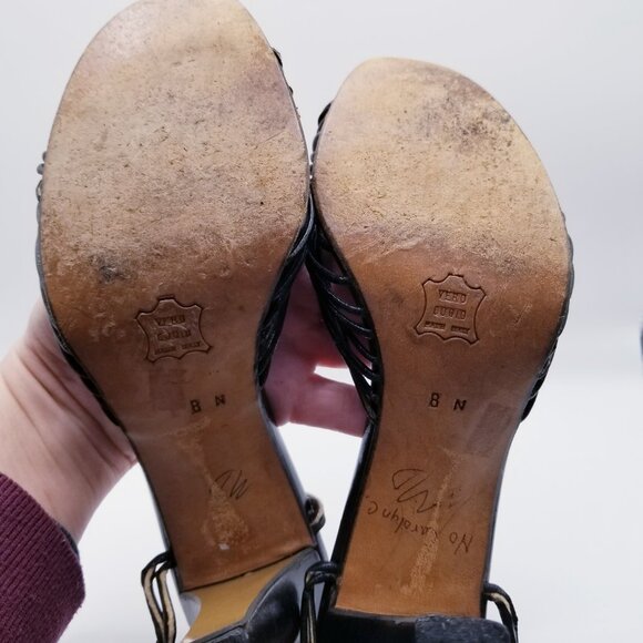 70s Vintage Yves Saint Laurent Strappy Heel - Size 8N - Wounded but Wonderful - Picture 7 of 7